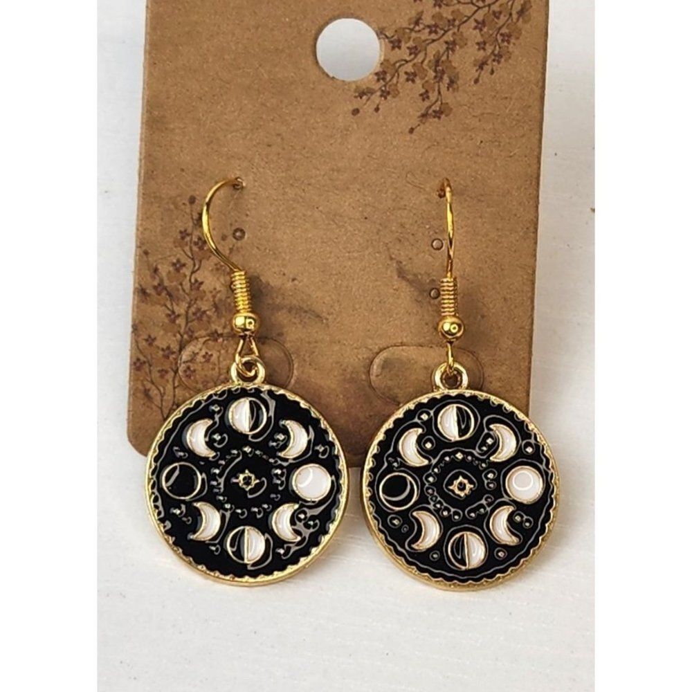 NEW, handmade Moon Phases Earrings